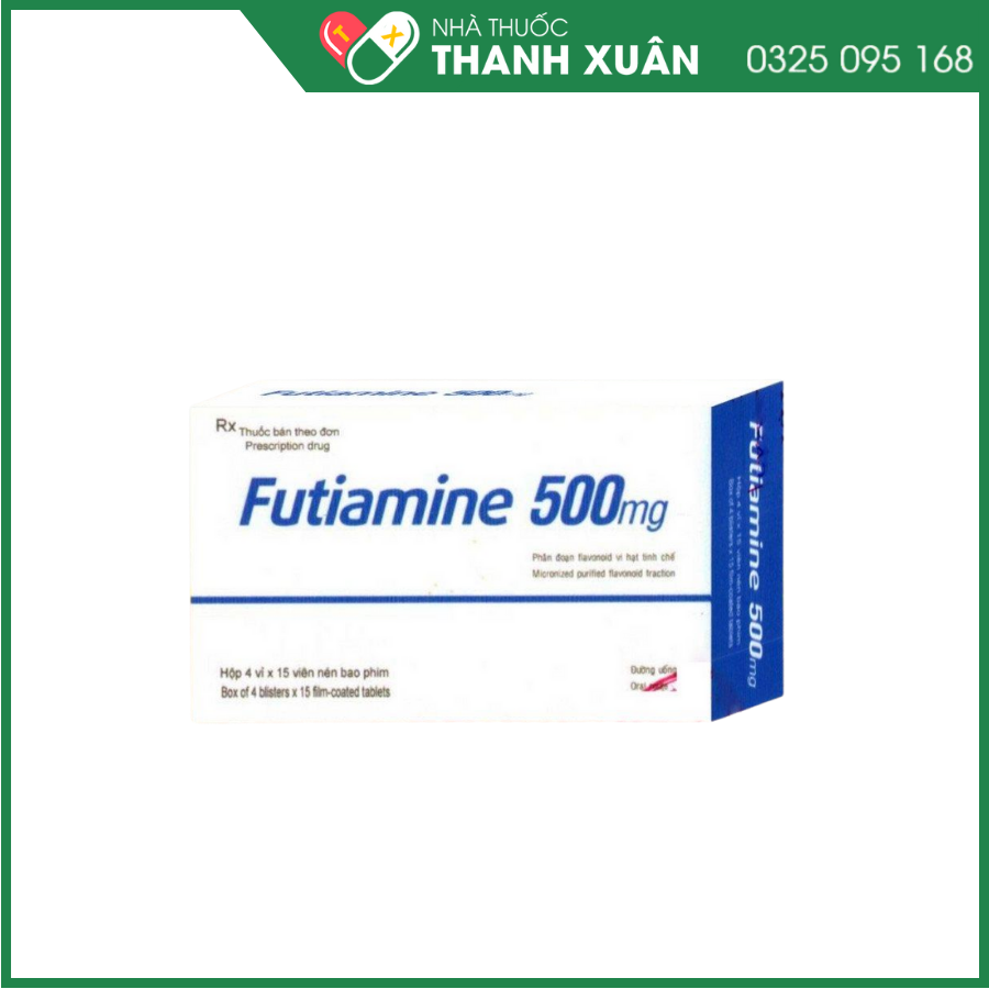Futiamine 500mg điều trị các triệu chứng có liên quan đến suy tĩnh mạch